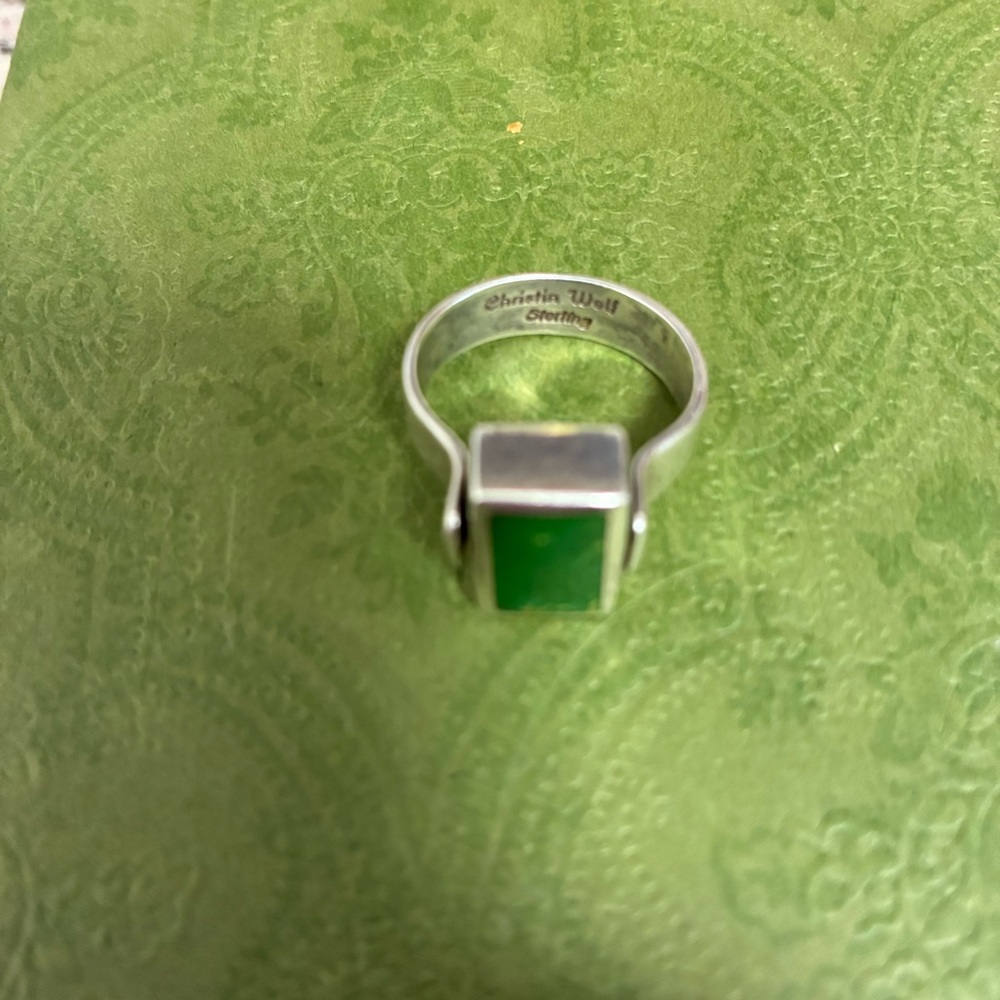 Christin Wolf Sterling Silver Ring with Reversible Stone
